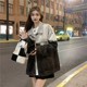 渐变色牛仔外套女秋季2025新款韩版宽松美式复古港味长袖夹克上衣