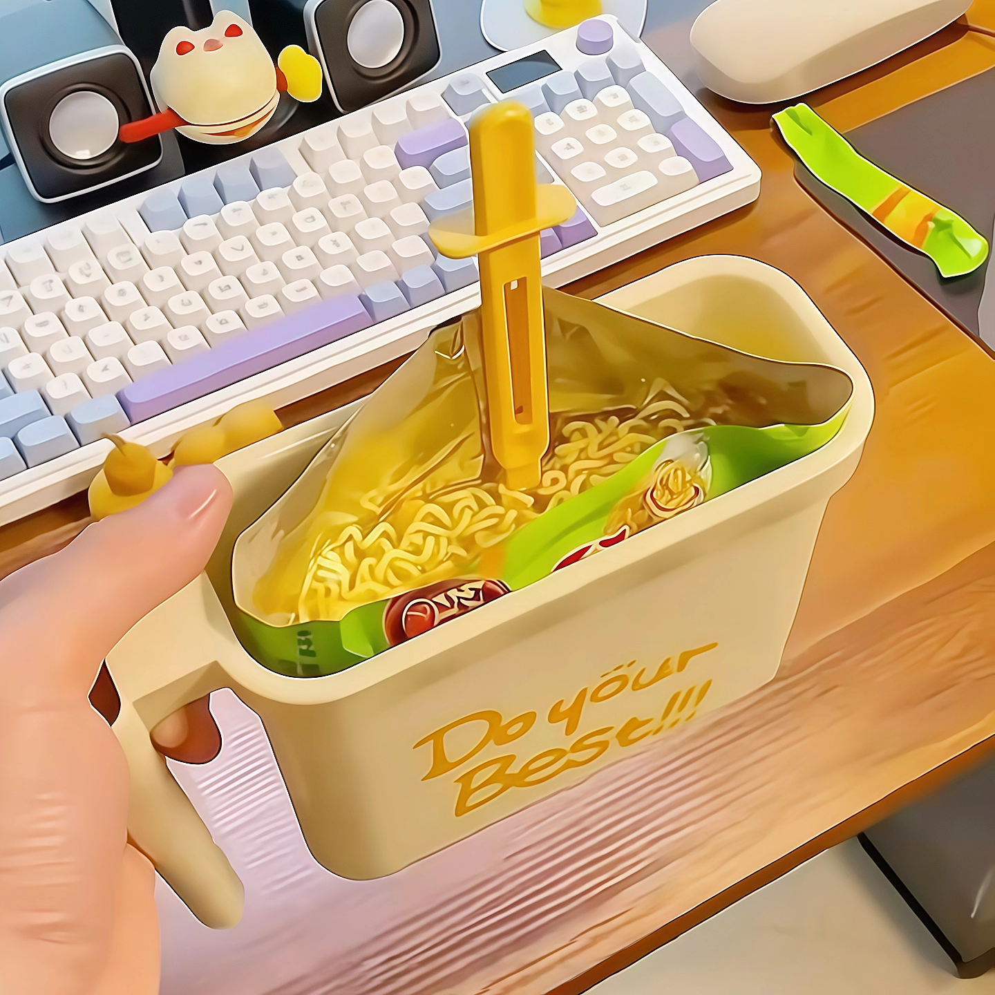 袋装泡面碗免清洗懒人吃面神器自带叉子办公室便当盒宿舍学生饭盒,淘宝优惠券,粉丝福利购,淘宝优惠卷