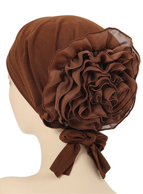 欧美外贸盘花帽包头帽头巾帽民族风打底帽turban wowen hat