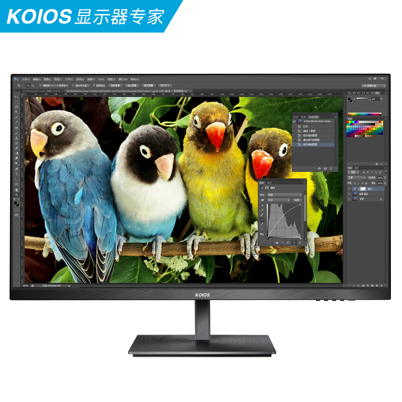 KOIOS K2721UB 27英寸IPS广色域4K Type-C窄边框 旋转升降 显示器 - 图0