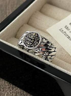 黄财神戒指复古编织宽版时尚休闲