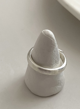 素圈拉丝磨砂戒指极简风开口戒【