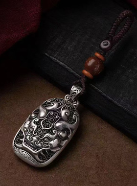 新款貔貅吊坠复古国风手工编织绳