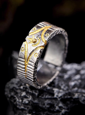 光眸I戒指男女个性复古小众设计