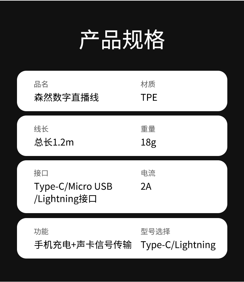 耳机转接头直播一号声卡手机转接线直播转换器7X充电线xr通电话K歌分线8pxsmax连麦PK边充电边直播两用 - 图3