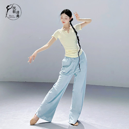 现代舞衣服古典舞上衣考级舞蹈服形体训练服装女中国舞练功服夏季 - 图0