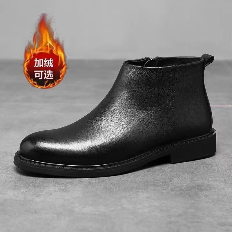 Casual versatile Chelsea leather shoes men's genuine leather Martin boots