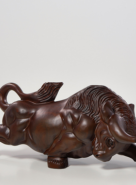 黑檀木雕牛客厅书房办公室店铺