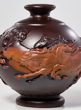 装饰客厅黑檀木雕中式