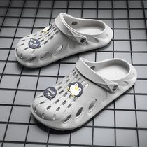 Dongle Shoes Male Korean version trendy beach sandals Mens summer New lovers Slippers Non-slip Soft Bottom Home Sandals Women