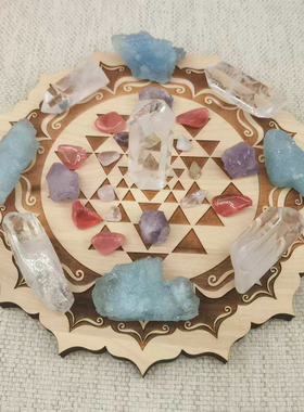 水晶网格盘室利延陀罗SriYantra