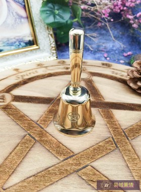 纯铜摇铃五芒星三相月摆件摇铃