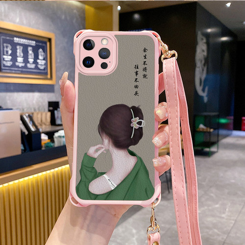 女孩适用苹果16promax手机壳斜跨挂绳防摔iphone12pro新款ihpnoe11e套13网红15plus xs女17air14x7xr潮8xsmax - 图3