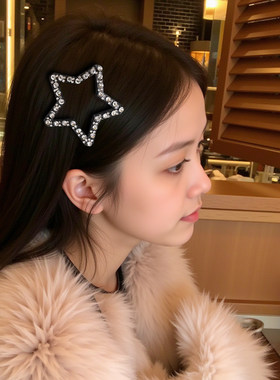 水钻星星发卡女2026新款高端夹子