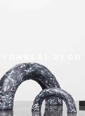 树脂艺术风样板房间客厅软装饰品