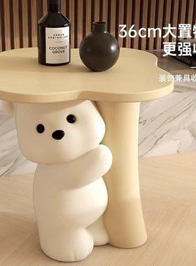 小熊茶几客厅摆件落地存钱罐沙发边几床头柜可爱家具装饰乔迁礼物