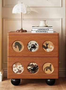 复古实木多层抽屉装饰柜