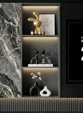 心悦黑金/高级感小众电视柜摆件