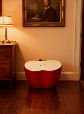 可爱苹果造型坐凳家居装饰摆件