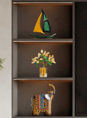 一帆风顺客厅电视柜装饰摆件套组