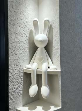 创意可爱卡通坐姿兔子摆件装饰品