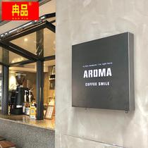 Stainless steel hollowed-out luminous character light box customized outdoor door head sign light card store Merchants logo door Billboard billboard