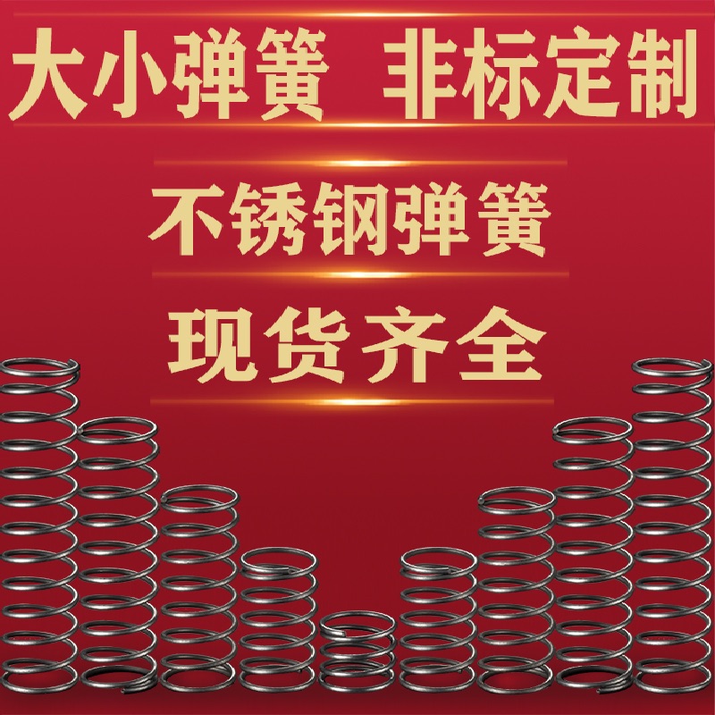 弹簧304不锈钢弹簧压簧压缩减震316L小弹簧压力弹簧拉伸拉簧定做 - 图0