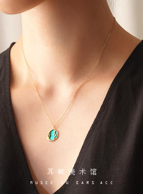 A月亮晚安独特高级复古项链