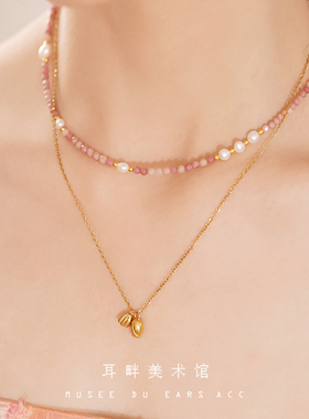 B荷花莲蓬头新国风钛钢项链