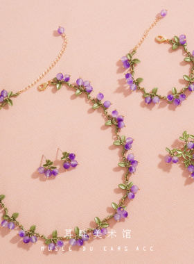A紫葡萄项链女配饰女2025新款