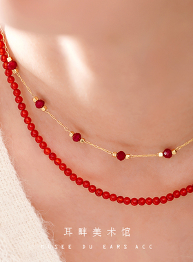 A2025新款天然红玛瑙项链