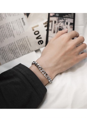 钛钢古巴手链男款潮流手饰品