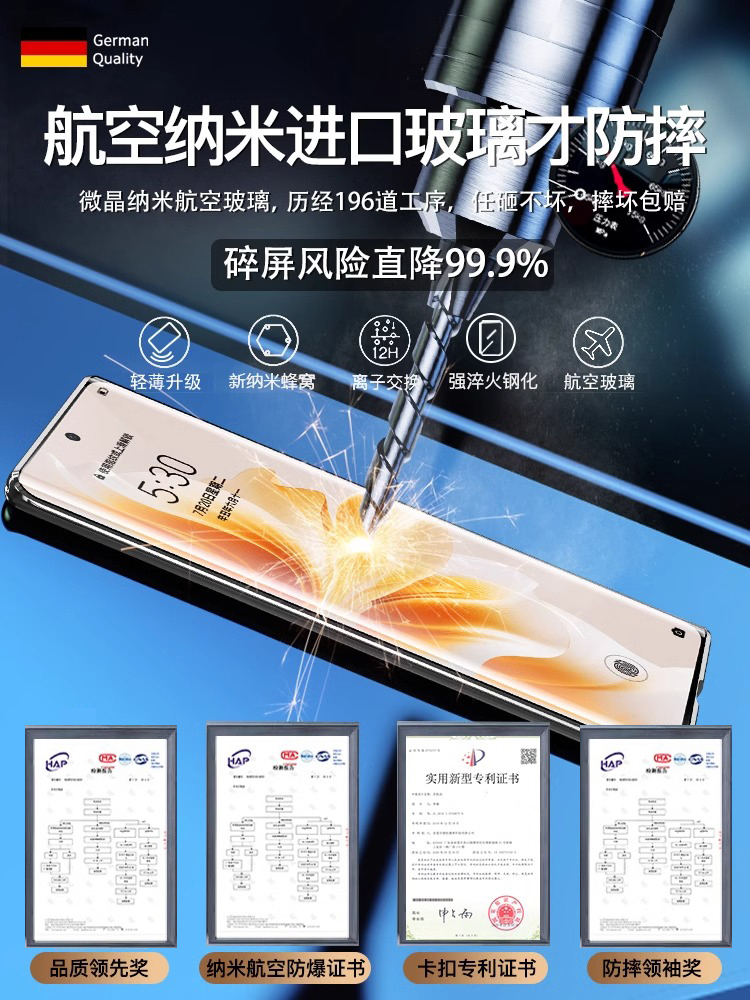 opporeno11手机壳reno11pro新款双面玻璃保护套全包防摔0pp0透明reno11por十高端外壳男女款opopreno新品适用 - 图0