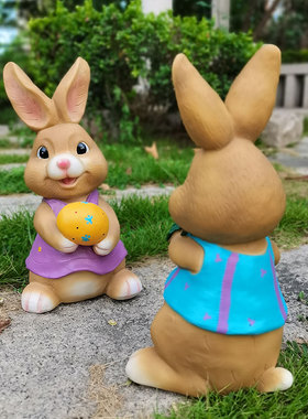 庭院卡通兔子露台民宿仿真动物