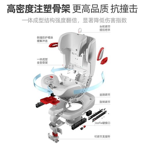 Детское крутящиеся портативное простое кресло для автомобиля, 12 лет