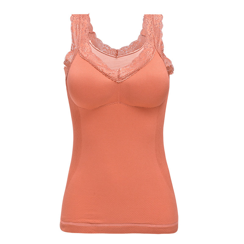 秋冬背心加绒v领打底单件贴身内衣 觅诗萱保暖上装