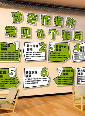 【热销】八段锦养老院文化墙贴纸