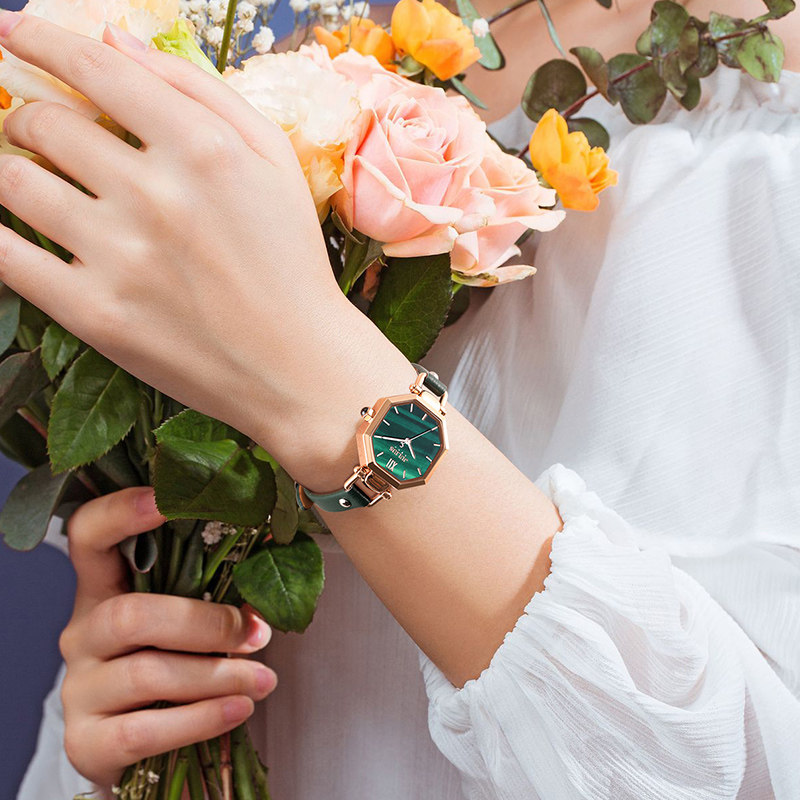 聚利时女菱形皮带复古潮流学生 iynmy伊研美国产腕表