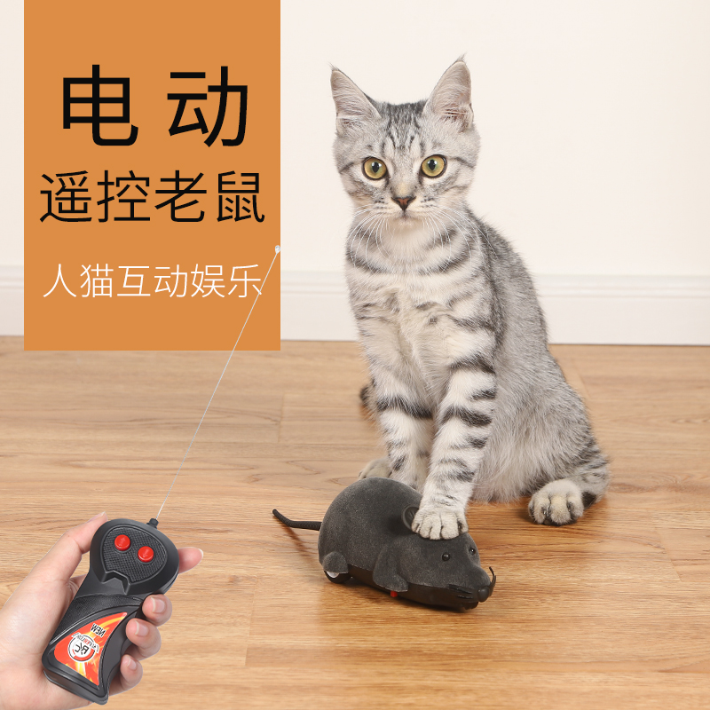 猫玩具小老鼠遥控仿真电动假老鼠逗猫解闷神器猫猫的自嗨猫咪用品 - 图2