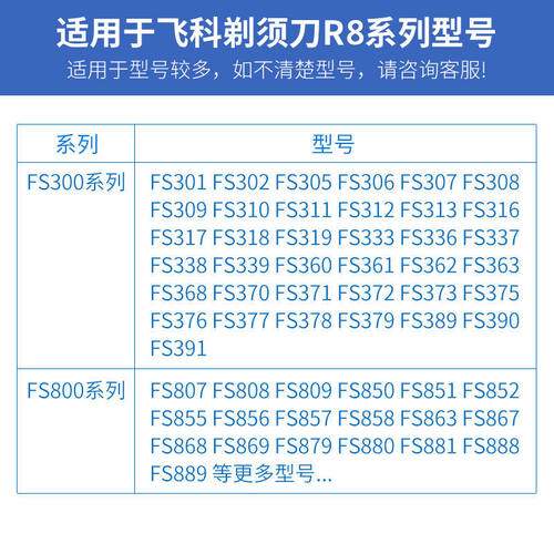 适用飞科电动剃须刀刀头刀片FR8刮胡刀网配件FS373FS360FS372 376 - 图3