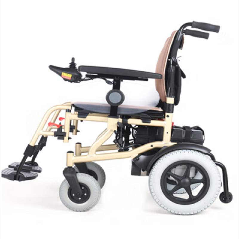 美利驰P109电动轮椅折叠轻便老人残疾人舒适电动轮椅折叠智能代步 - 图1