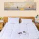 Five-star hotel's same mattress base thickened quilt winter feather velvet upholstered tatami bed dormitory