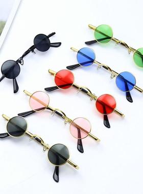 小眼睛眼镜男超小框圆形复古墨镜男女款迷你小圆框太子镜汉奸眼镜