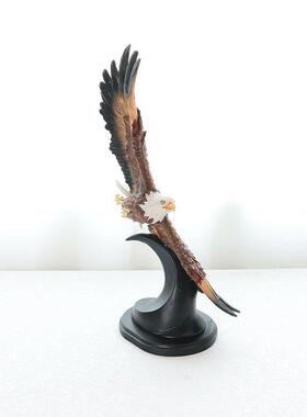 鹰击长空老鹰摆件家居客厅办公室彷真动物艺术品模型酒吧店铺装.