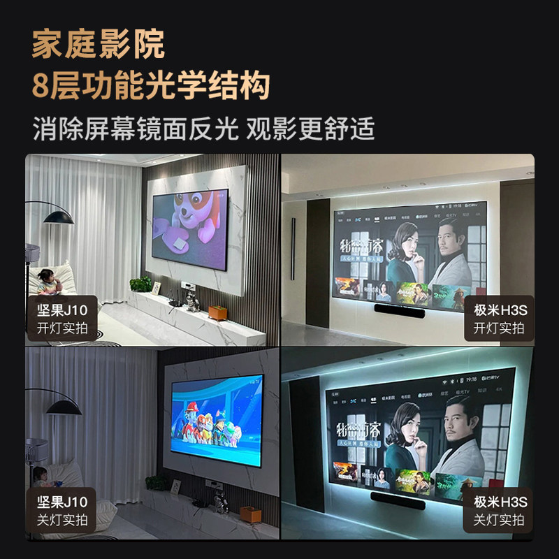 当贝x5投影仪家用100寸菲涅尔光学柔性屏 f6坚果n1 c1s激光电视硬屏4k抗光极米h6投影幕布 120寸菲涅尔硬屏_虎窝淘