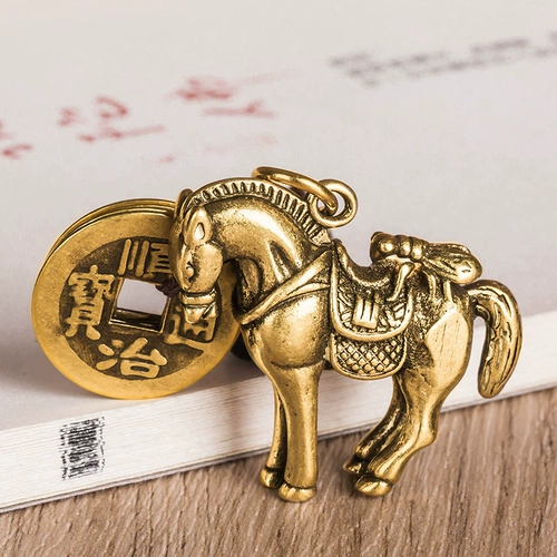 Латунный брелок, аксессуар для друга, подвеска