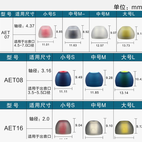 正品日本Acoustune aet07耳机硅胶套aet08入耳式aet16耳塞套耳帽 - 图0