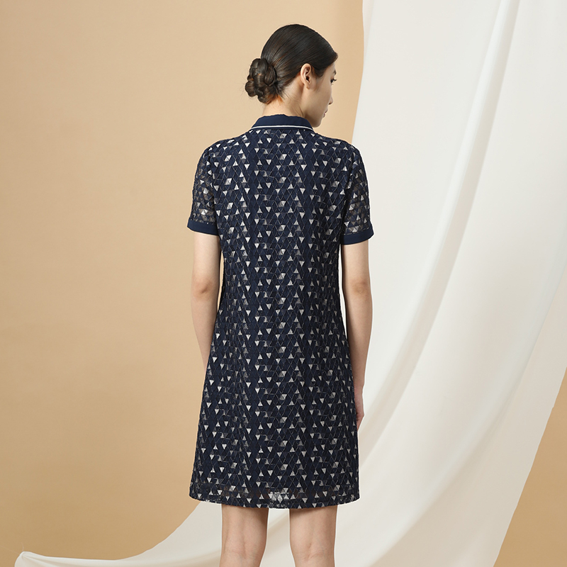 戴布拉芬品牌新款夏季简洁小众设计感时尚大气典雅衬衫领连衣裙 - 图3