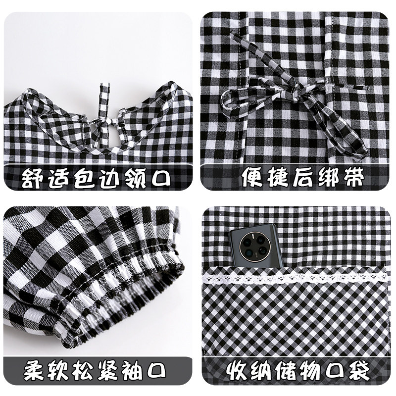 棉布长袖围裙厨房家用做饭卡通可爱罩衣女新款防污耐脏上班工作服,淘宝优惠券,粉丝福利购,淘宝优惠卷