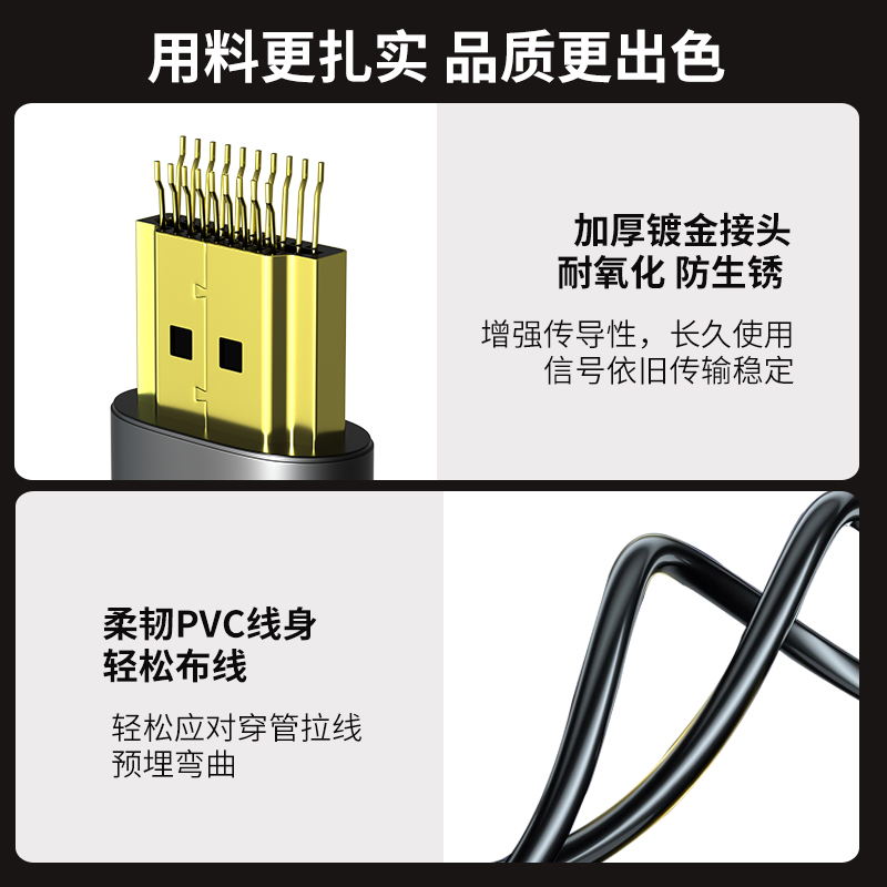 金友春hdmi2.0高清数据连接线4k电脑电视机顶盒显示器投影仪延长 - 图3